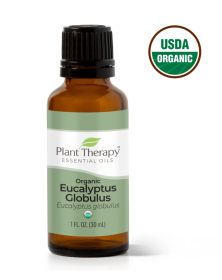 Eucalyptus Globulus Organic Essential Oil (size: 30 mL)